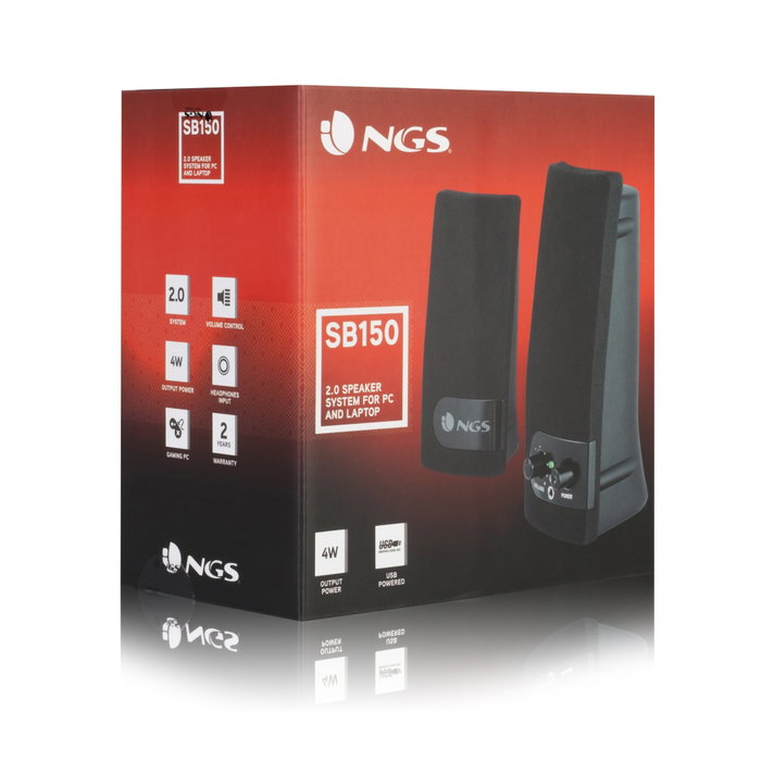 NGS Soundband 150 Altavoces Multimedia 2.0 4W RMS Negro NGS Soundband 150 Altavoces Multimedia 2.0 4W RMS Negro